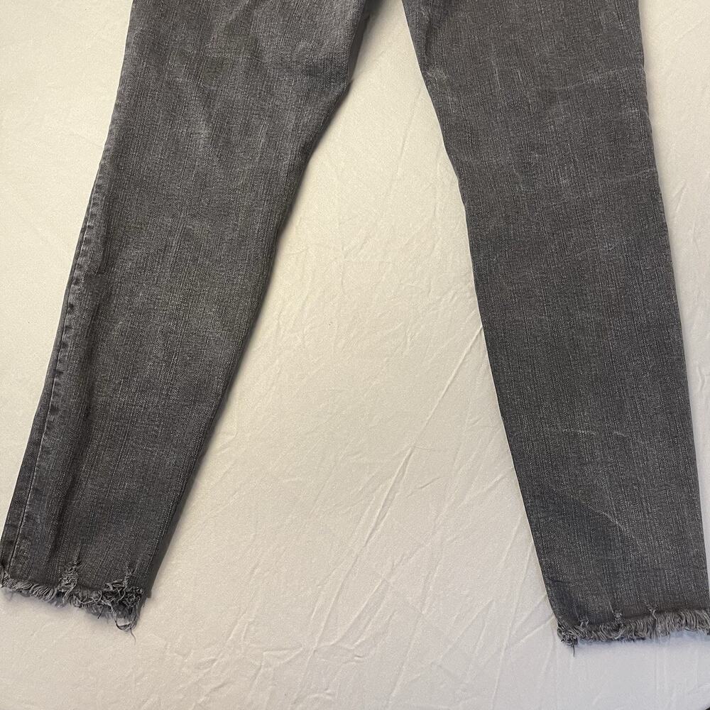 Madewell Jeans Women 31 Curvy 9" High-Rise Skinny Black Faded Freyed Hem Stretch - Picture 4 of 10